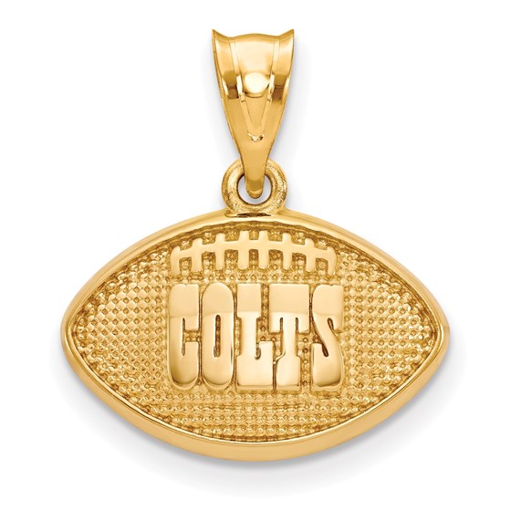 Sterling Silver Gold-plated Indianapolis Colts Football Pendant Sterling Silver Gold-plated Indianapolis Colts Football Pendant